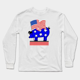 Patriotic Pig Long Sleeve T-Shirt